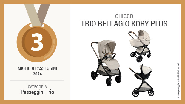 Migliori passeggini modulari trio e duo 2024 - Chicco Trio Bellagio con Kory Plus