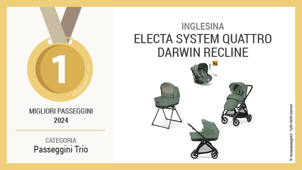 Migliori passeggini modulari trio e duo 2024 - Inglesina Electa System Quattro Darwin Recline