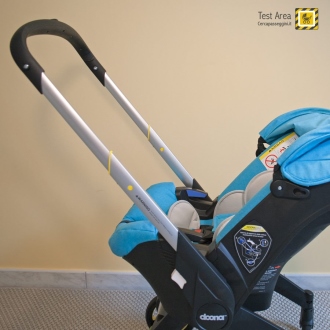 Simple Parenting Doona Infant Car Seat - Maniglione - funzioni per versione passeggino - posizione posizione guida Modalit di Movimento, con maniglione nella posizione pi alta