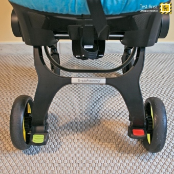 Simple Parenting Doona Infant Car Seat - Vista posteriore della struttura del telaio aperta